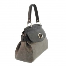 bolso piel serpiente combinado broche