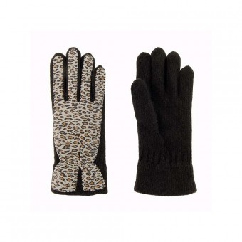 guantes lana y leopardo