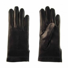 guantes piel negra forro conejo