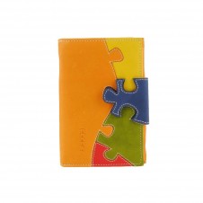 monedero billetero piel puzzle