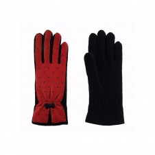 guantes lana piel topos