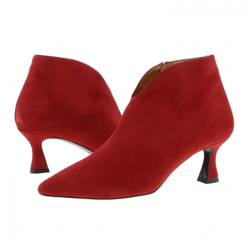 Botines rojos hotsell de tacon
